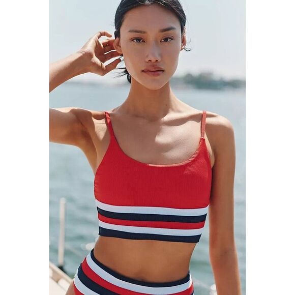 New Beach Riot Mae Top in America Color Block Size L - Picture 2 of 11